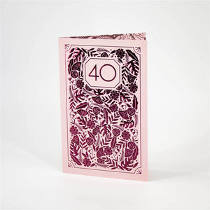 Luxury Foil 40th Birthday Card