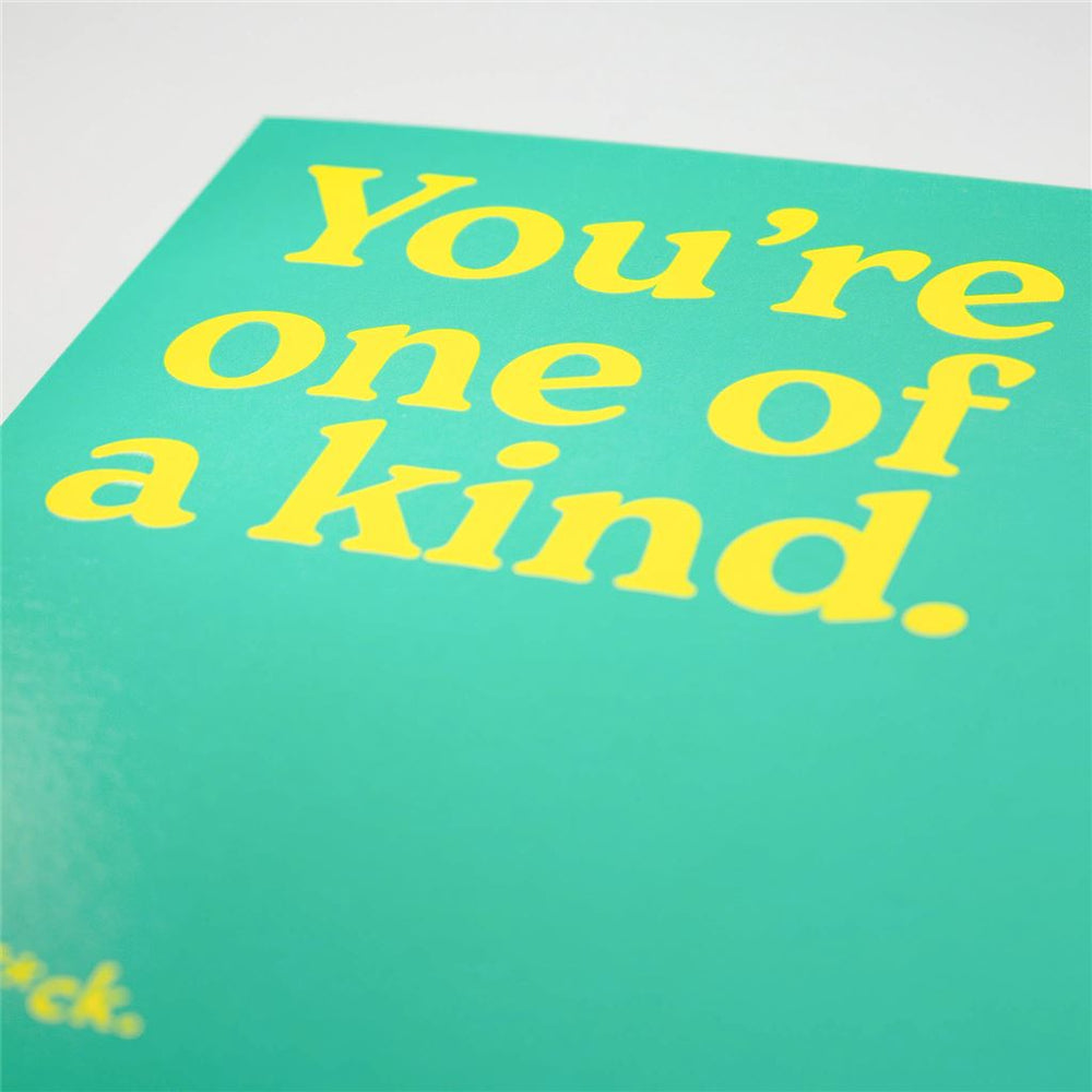 Bold Yellow Text Card