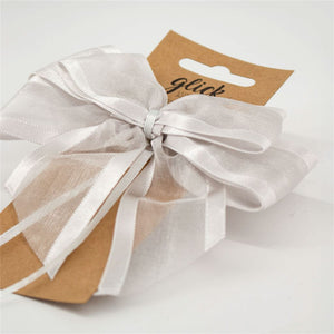 Silver Satin Luxury Bow