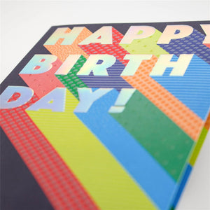 Stripe Happy Birthday Card