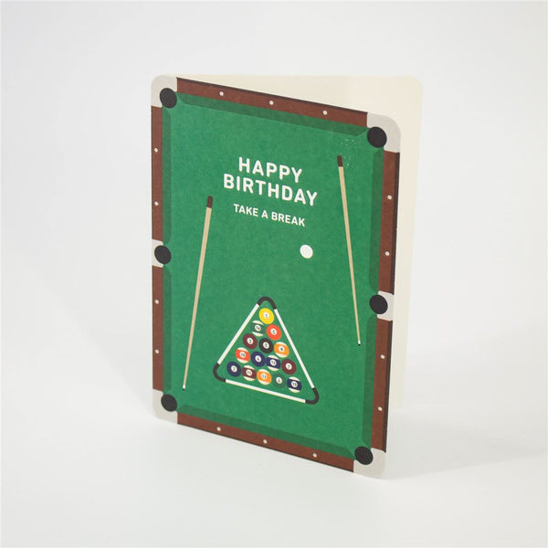 Pool Table Birthday Card