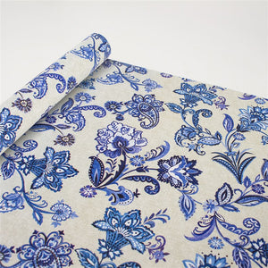 Blue Paisley Wrapping Paper Roll