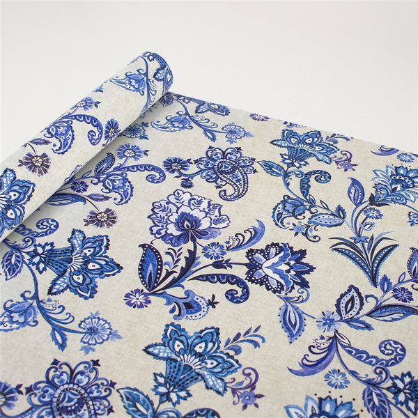 Blue Paisley Wrapping Paper Roll
