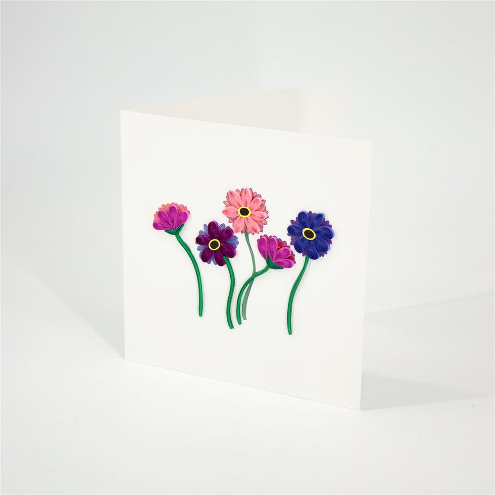 Handmade Quilled Gerbra Card