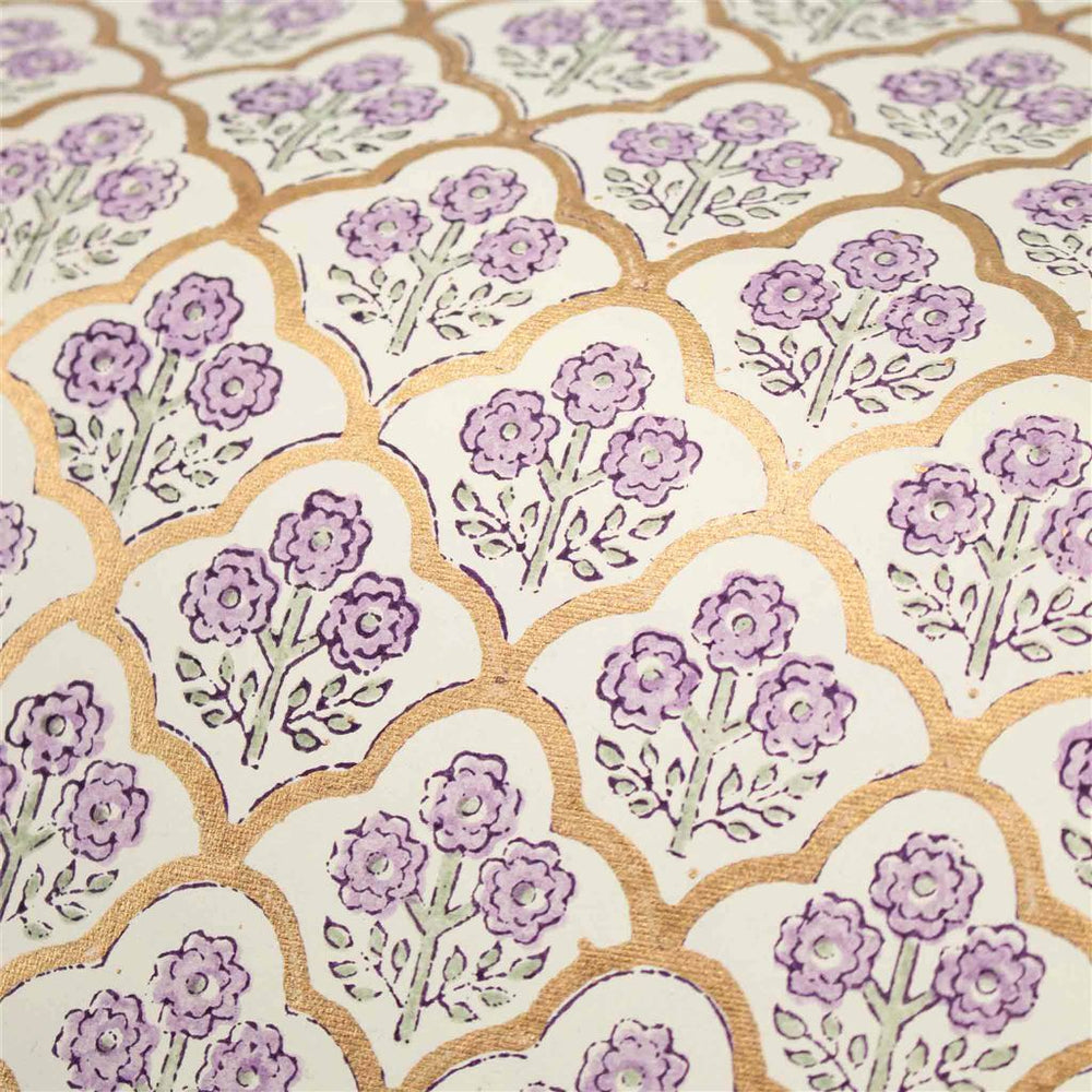 Handmade Lavender Trellis Wrapping Paper