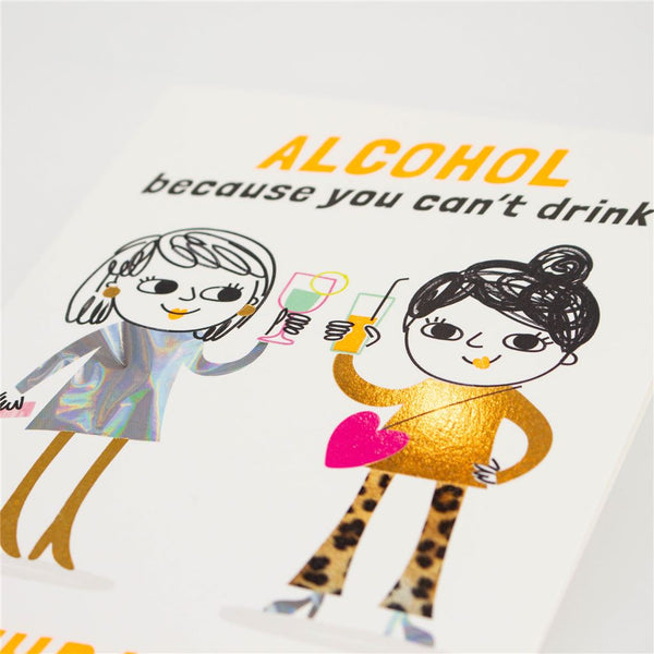 Alcohol Birthday Humour Card