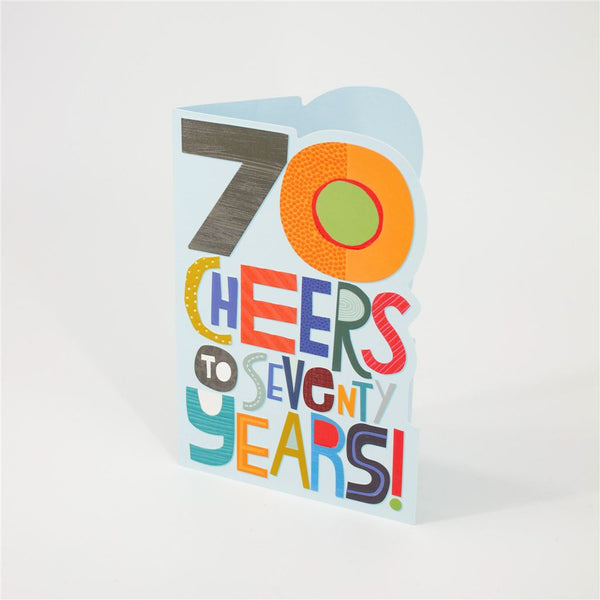 Colourful 70th Birthday Card