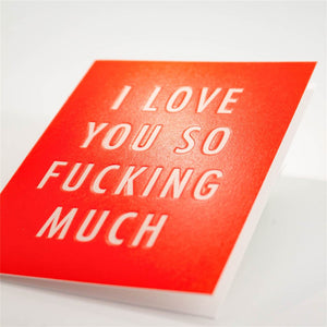 Bright Red Mini Greeting Card