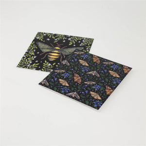 Honey Bee & Moths Notecard Wallet - Set of 8