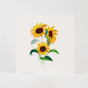 Handmade Quilled Sunflower Card