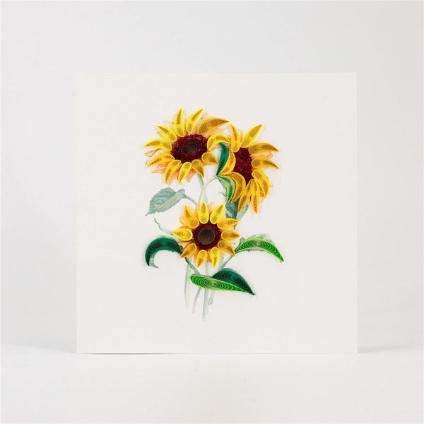 Handmade Quilled Sunflower Card