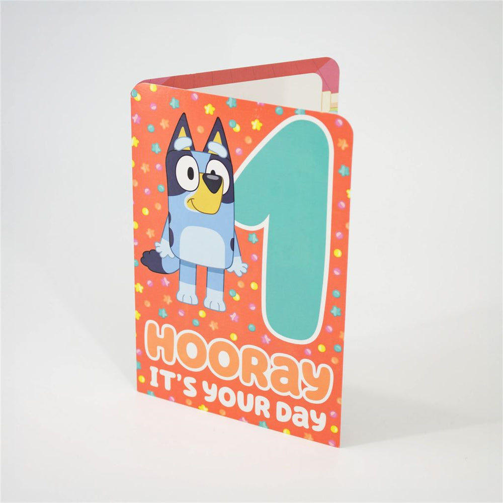 Bluey 1st Birthday Card