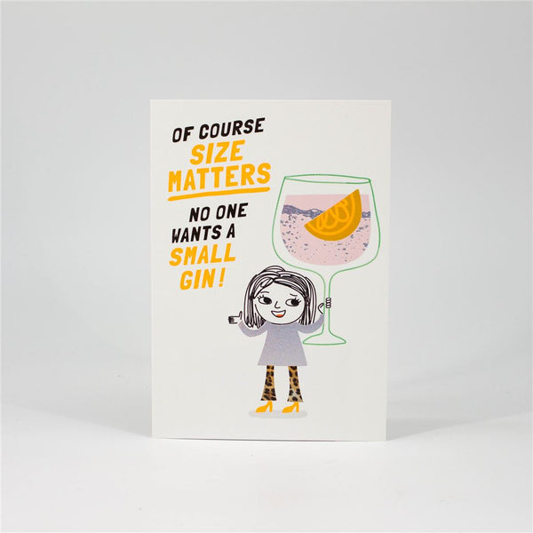 No One Wants a Small Gin Card