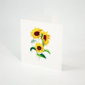 Handmade Quilled Sunflower Card