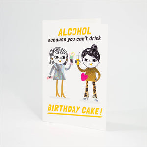 Alcohol Birthday Humour Card