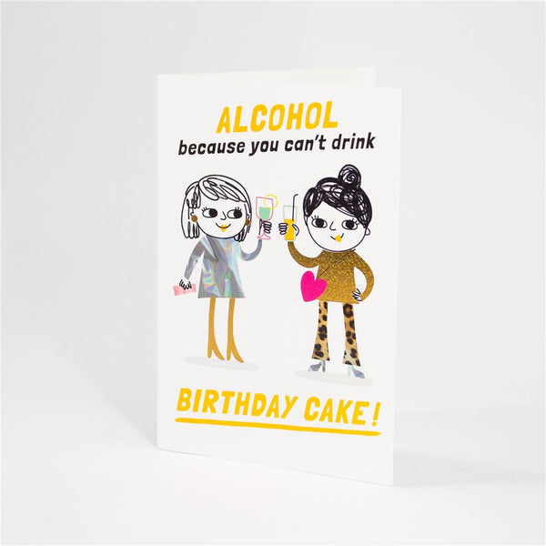 Alcohol Birthday Humour Card