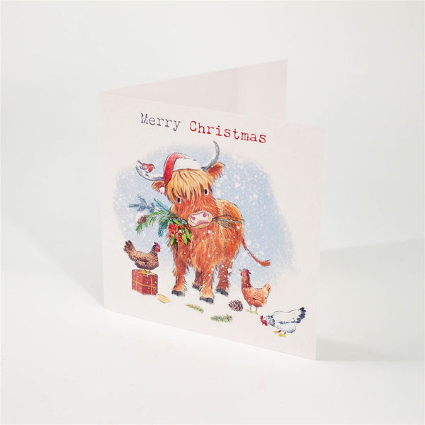 Highland Cow Christmas Card