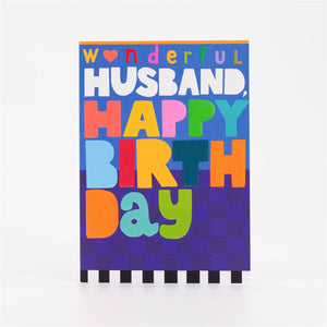 Wonderful Husband Birthday Card