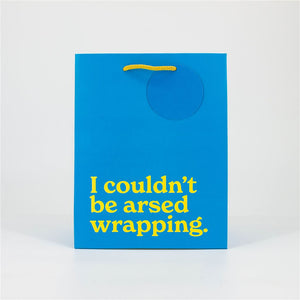 I Couldn’t Be Arsed Wrapping Medium Gift Bag