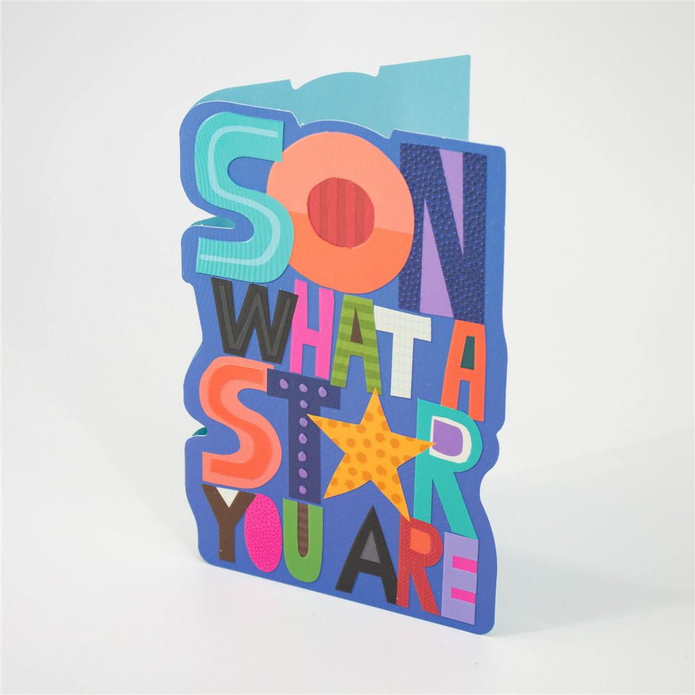 Shape Cut Happy Birthday Son Card