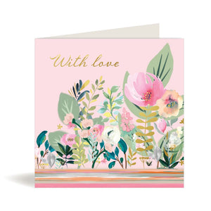 With Love Floral Greeting Card