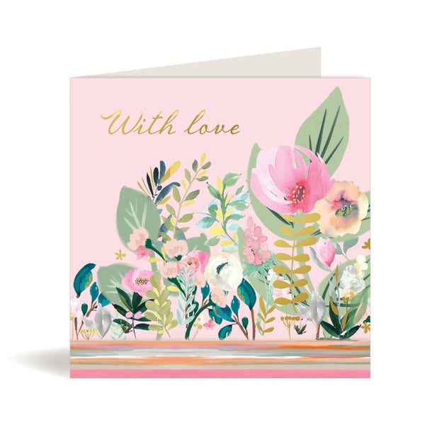 With Love Floral Greeting Card
