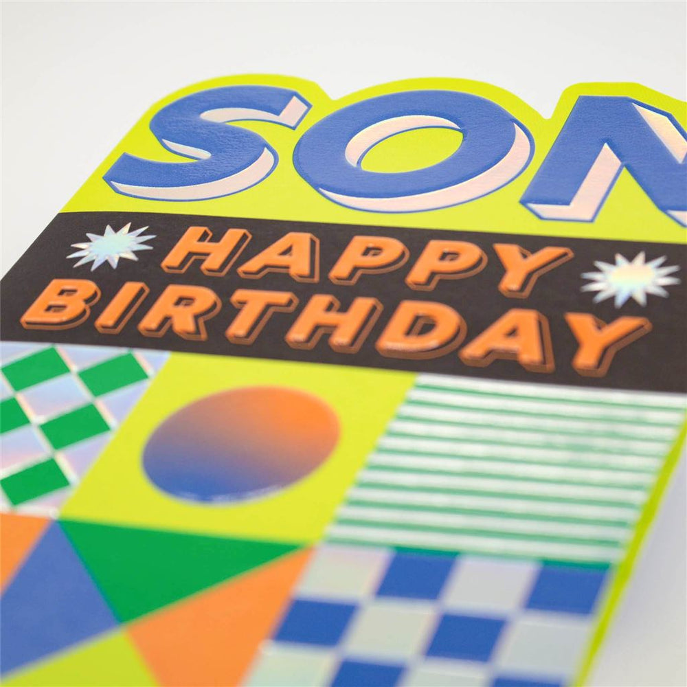 Shape Cut Happy Birthday Card for Son