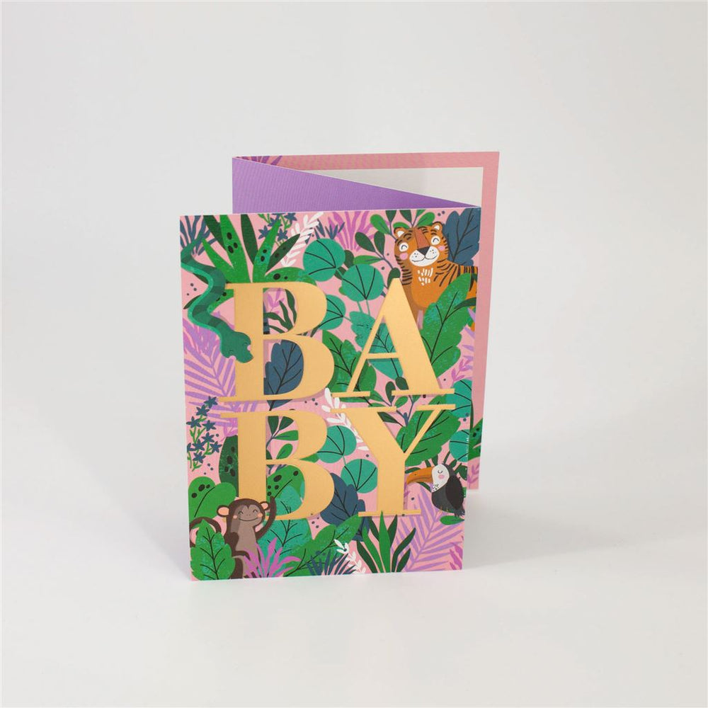 Baby Girl Jungle Card