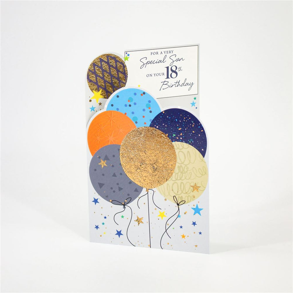 Shape Cut Happy 18th Birthday Card