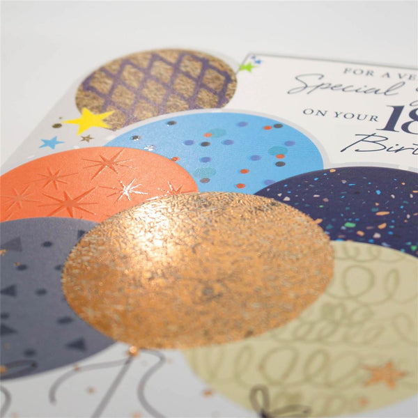 Shape Cut Happy 18th Birthday Card