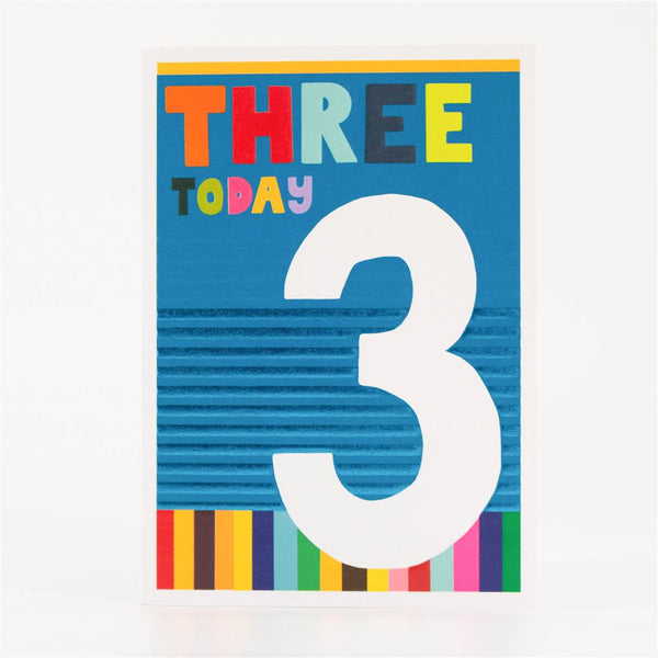 3rd Birthday Card with Bold Number