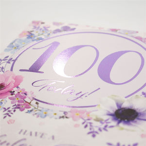 Luxury 100th Birthday Card