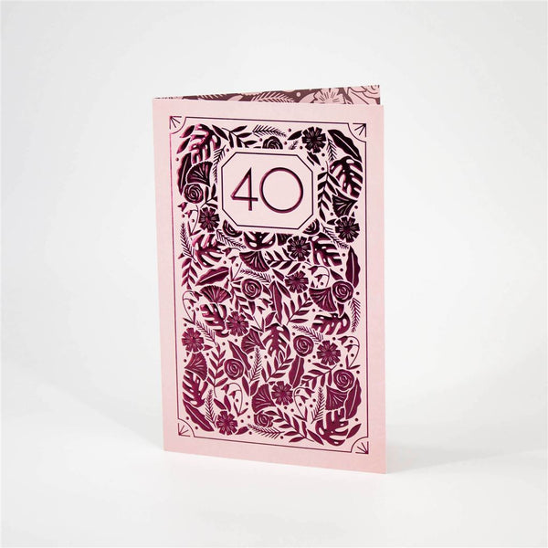 Luxury Foil Intricate 40th Birthday Card