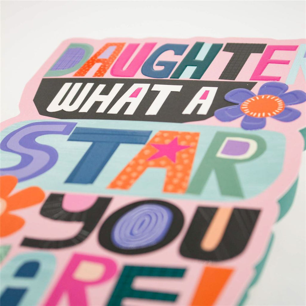 Shape Cut Happy Birthday Daughter Card