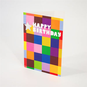 Colour Block Birthday Card