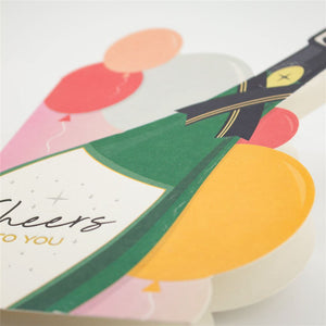 Shape Cut Champagne Card