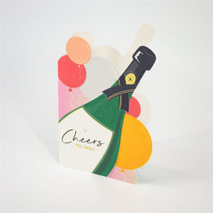 Shape-Cut Champagne Card