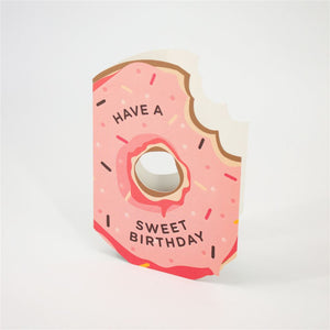 Pink Donut Birthday Card