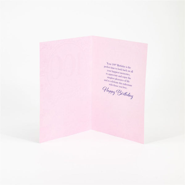 Luxury 100th Birthday Card