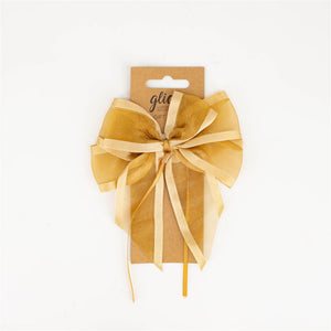 Gold Satin Luxury Bow