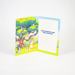 Bluey 4th Birthday Card