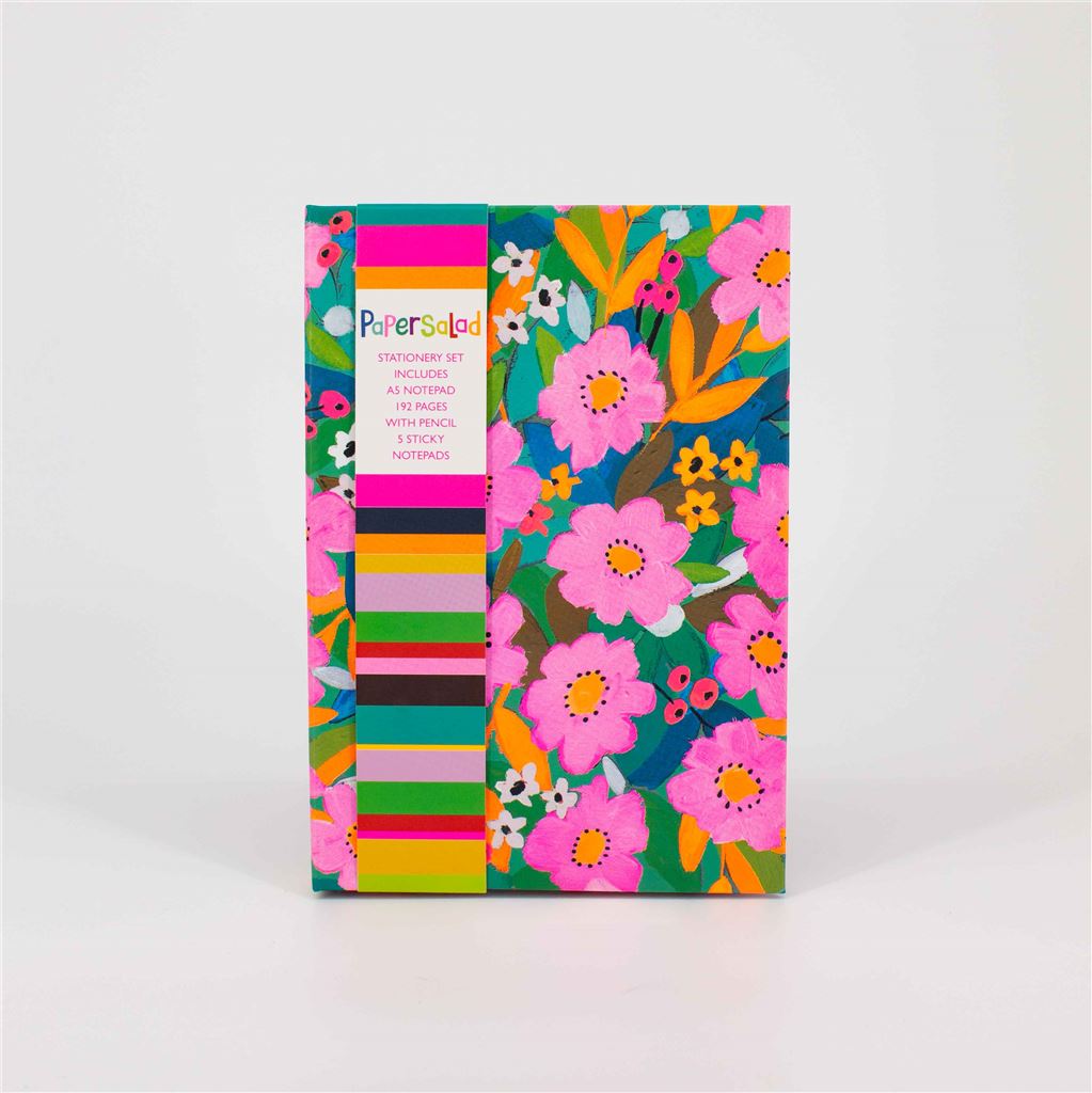Paper Salad Stationery Set | A5 Notepad, Pencil & Sticky Notes