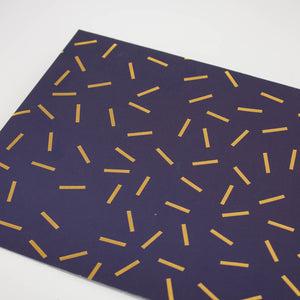 Navy Foiled Folded Gift Wrap