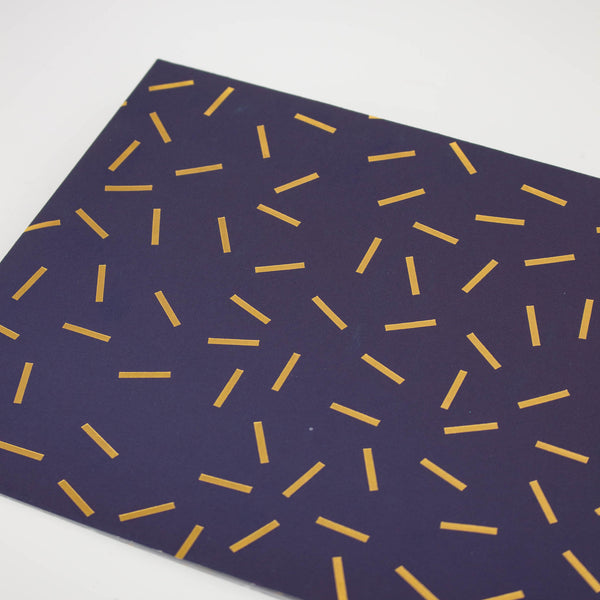 Navy Foiled Folded Gift Wrap