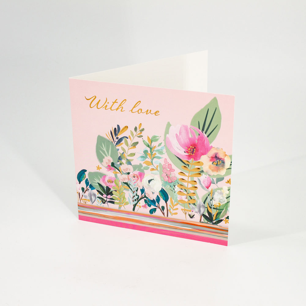 With Love Floral Greeting Card