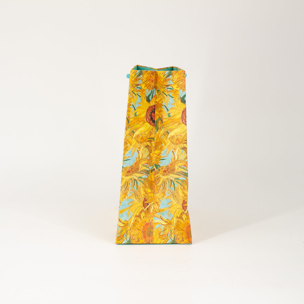 Medium Vase with Twelve Sunflowers Gift Bag