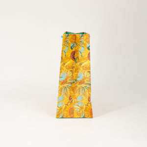 Medium Vase with Twelve Sunflowers Gift Bag