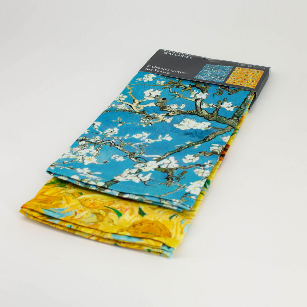 Van Gogh Almond Blossoms & Sunflowers Tea Towels