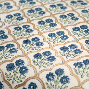 Handmade Blue Trellis Wrapping Paper