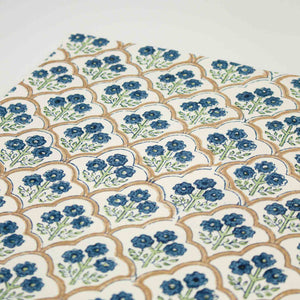 Handmade Blue Trellis Wrapping Paper